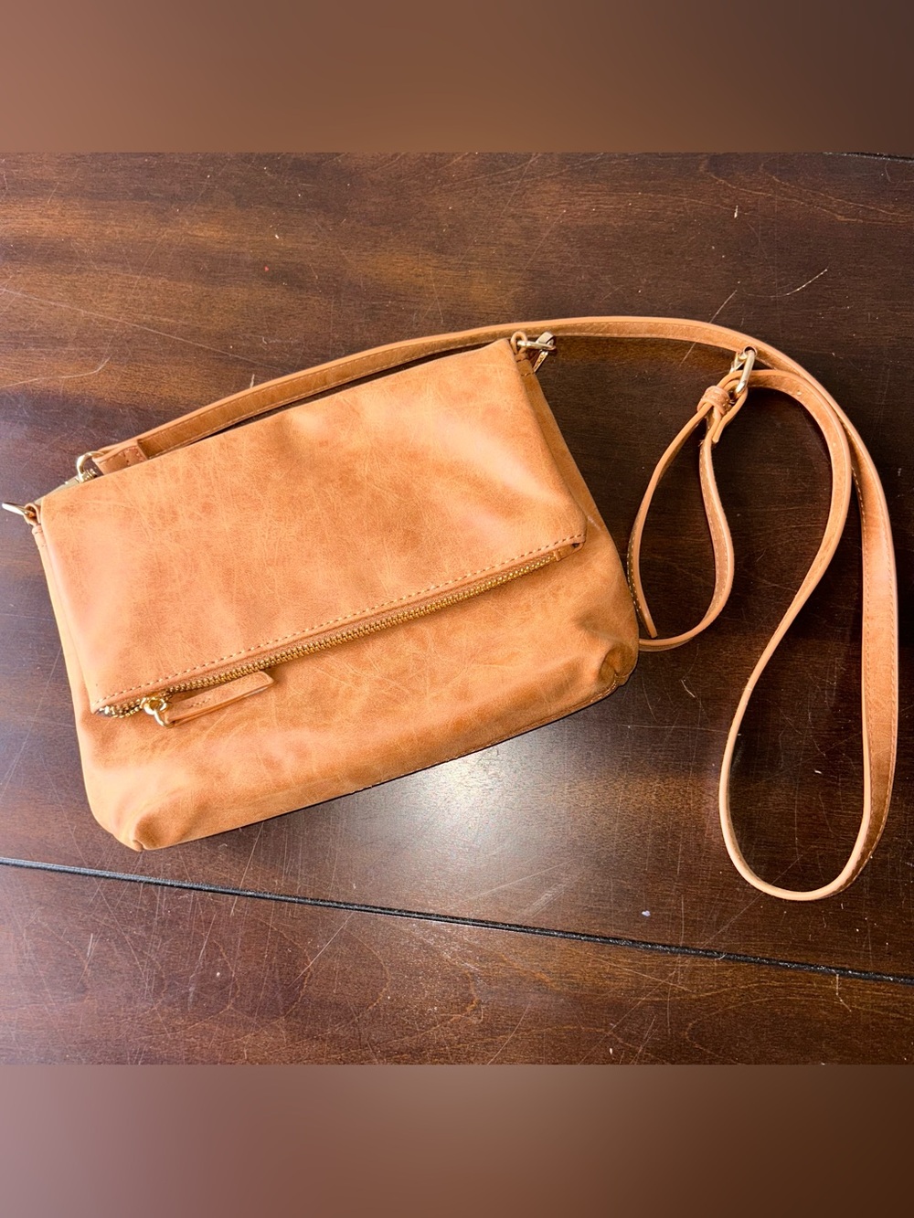 Tan Crossbody Shoulder Bag - Unbranded